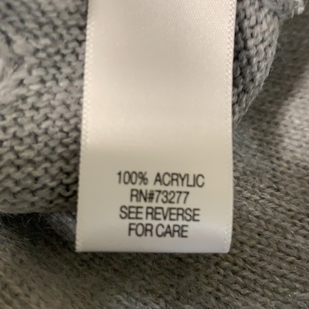 Vylette Heather Gray Bauble Stitch Pom Pom Sweater Junior M - Picture 11 of 14